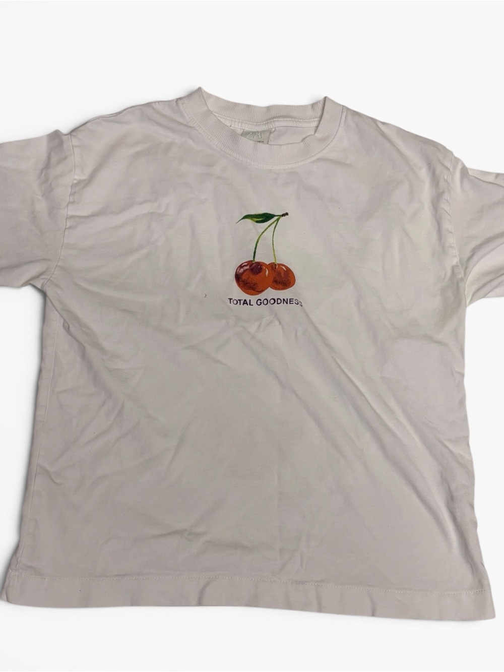 Kids White Cherry Zara Graphic Tee - Total Goodness